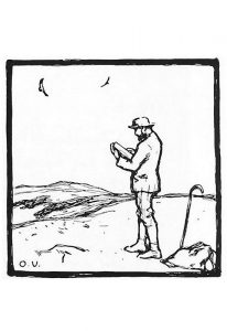 Selbstdarstellung - Federzeichnung, 1914