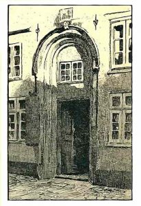 Kochs Hof Lübeck - Federzeichnung, 1908